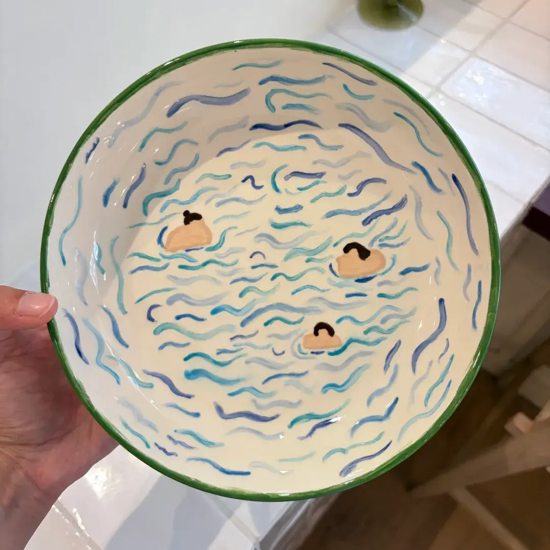 Assiette creuse - Baigneurs