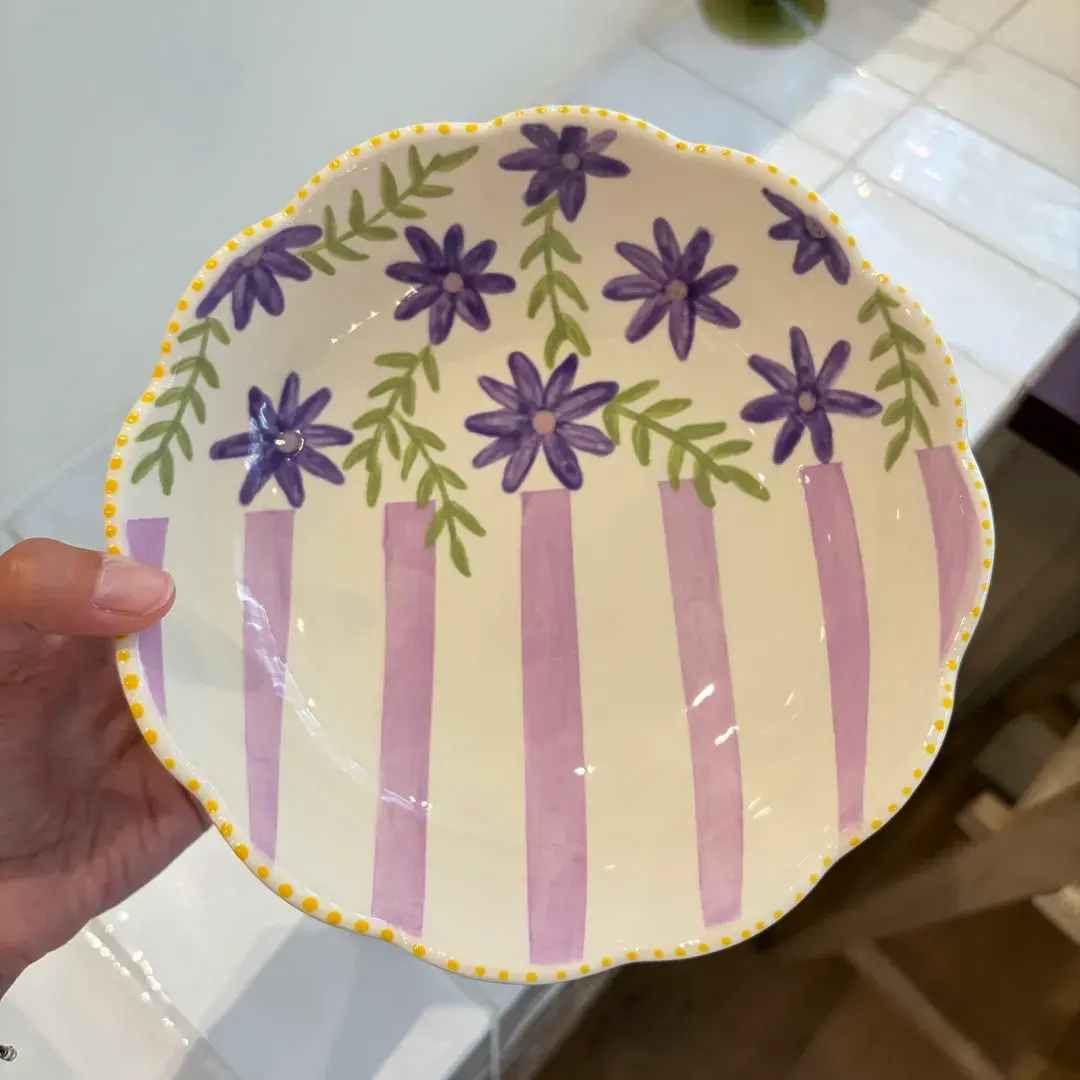 Assiette creuse fleur